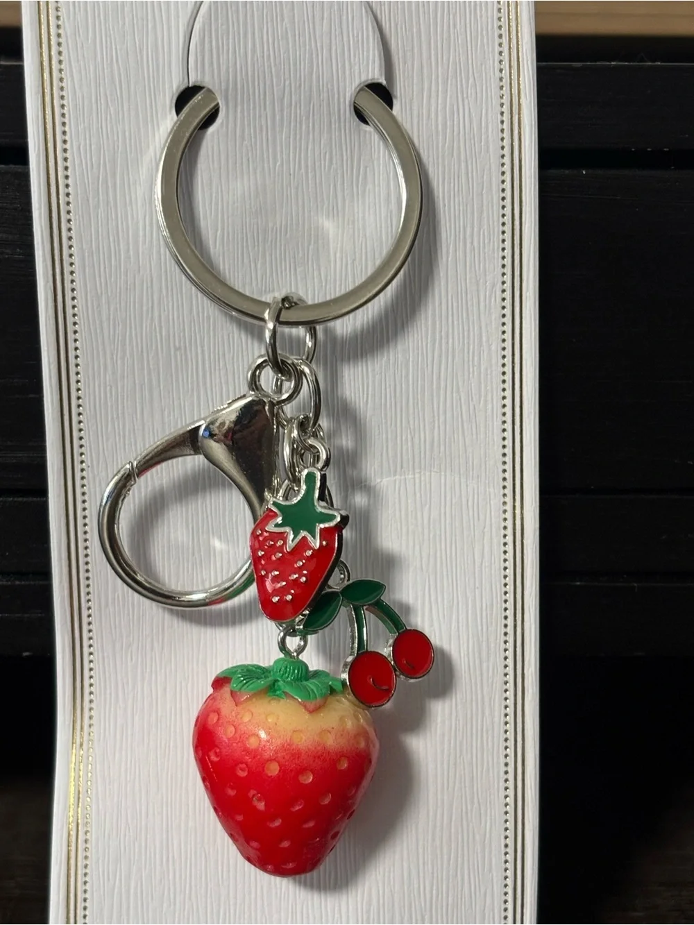 Strawberry & Cherry Bag Charm / Keychain